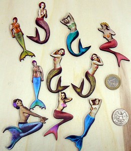Mermaids and Mermen Wood Cut Outs, Die Cuts - Etsy