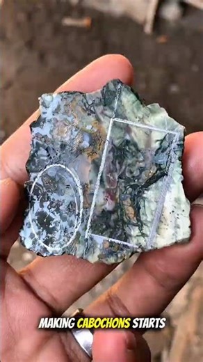 Steps to Make a Cabochon from a Slab #cabochon #gemstonejewelry #agate #crystals #gemstone #jasper