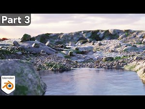 Rocky River Realistic Nature Animation - Part 3 (Blender Tutorial)