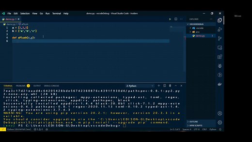 使用vscode在python虚拟环境下debug