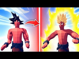 GOKU TRANSFORMS INTO SUPER SAIYAN IN TABS | Totally Accurate Battle Simulator