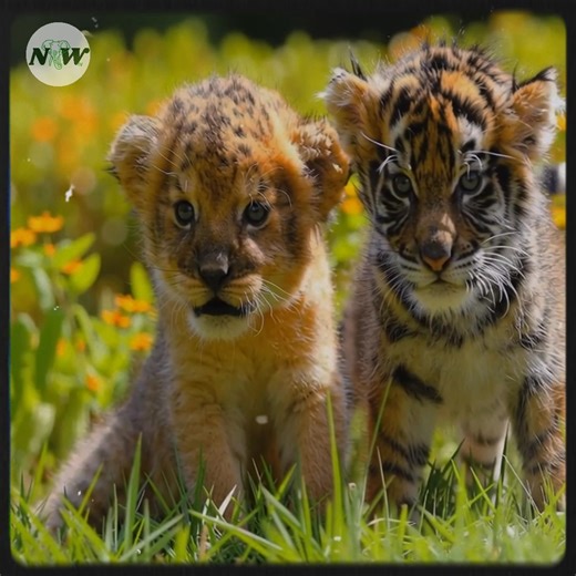 Tiger and lion cubs share an unexpected and touching friendship—[Full story in 𝗰𝗼𝗺𝗺𝗲𝗻𝘁]👇 | Adorable Things