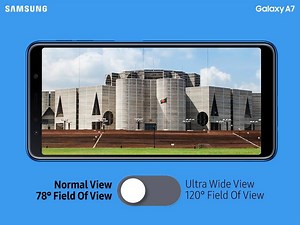 Clicking images will now be a visual treat. Capture what the human eye sees with an Ultra wide view and turn your capture into a masterpiece with triple camera. | Samsung