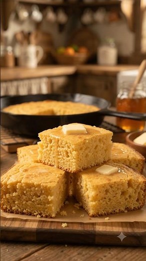 🔥 Southern-Style Cornbread That’s Golden & Buttery!