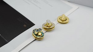 New Design DIY Handbag Purse Rotary Lock Closure Clasp Bag Turn Lock Metal Bag Hardware Twist Lock