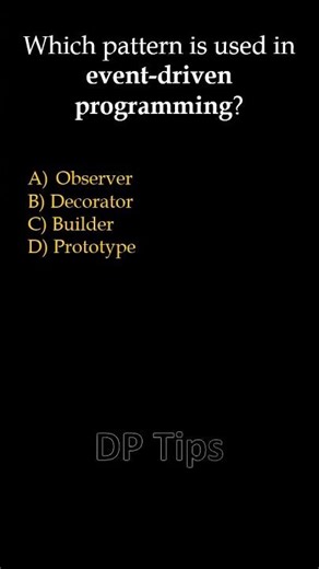 Which pattern is used in event-driven programming? | #shorts