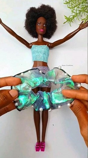 DIY doll dress making | Barbie Hacks and Crafts #diy #dress #fashion #joancreations #miniature