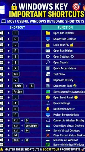 Windows important short cut keys #windows #microsoft #techshorts #viralshorts #viralvideo