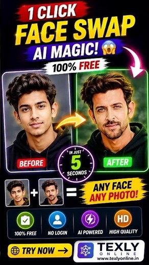 I Changed My Face with AI 😳 Witout Singup 100% Free 🤪