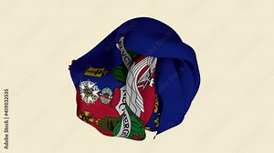 Crumpled Fabric Flag of Paris Intro. Paris Flag, Paris Banner, Europe Flags. France Flag, France Banner. Celebration. Realistic Animation 4K. Surface Texture. Background Fabric.