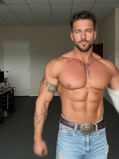 Muscled Neighbor Stripping #athlete #bodybuilder #model #sportsperson #hunk #healthandfitness