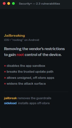 Jailbreaking a Mobile Phone | Security+ Exam Prep Short