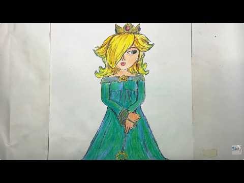How to Draw & Color Rosalina (Mario Galaxy)