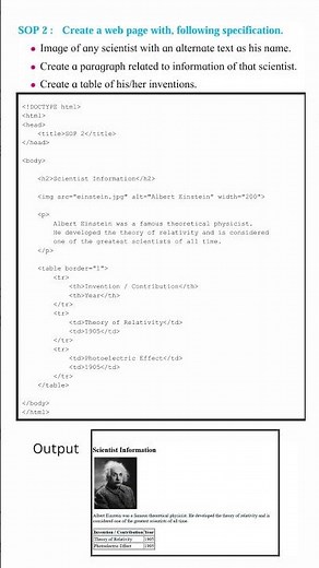 HTML5 Web Designing 🔥Std. 11th IT | SOP 2 | Learn • Code • Practice 💻📘 #sop #html5 #practical #fyjc