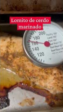 Cook a pork tenderloin in a conventional oven, it comes pre-marinated, at 375 degrees for 50 minutes