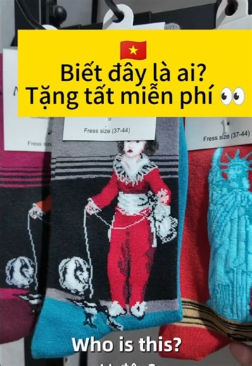 🇬🇧 English： History on socks 😂 Comment the name — first 30 correct answers get FREE socks! 🇻🇳 Vietnamese： Lịch sử… nhưng ở trên tất 😂 Comment tên người này — 30 người trả lời đúng đầu tiên sẽ được tặng tất miễn phí! #t#tiktokfashions#sockstyleh#historytokw#whoknowswecareselect