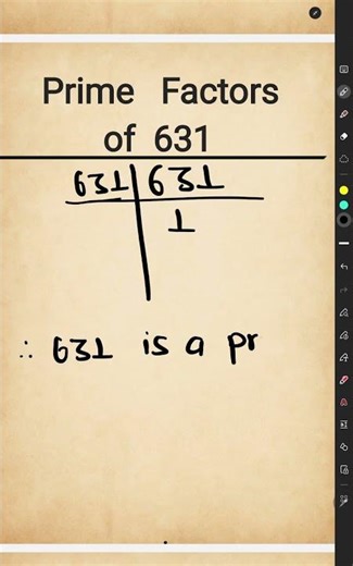 Prime Factors of 631 l Prime Factorization of 631