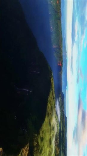 Misty mountains, small village, gentle rain, cozy houses, cinematic. #mountains #trending #short