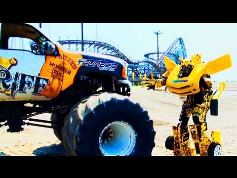 Monster Truck Bumblebee Transformer on Jersey Shore