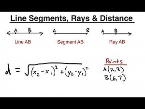Line Segments, Rays, & the Distance Formula Explained (Geometry Lesson 3)