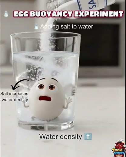 🥚 Why Does an Egg Float in Salt Water? | Density & Buoyancy Experiment