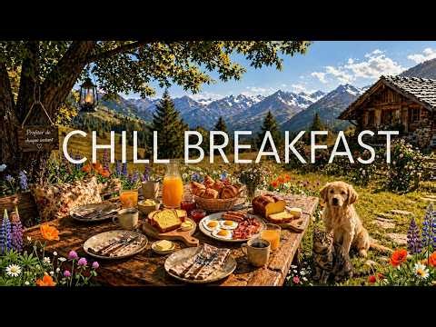 CHILL BREAKFAST | Cozy Mountain Chalet Morning ☀️ 4K Relaxing Music