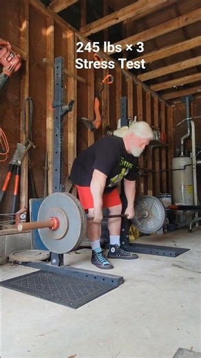 RDL 245 lbs x 3 Stress Test #rehabilitation