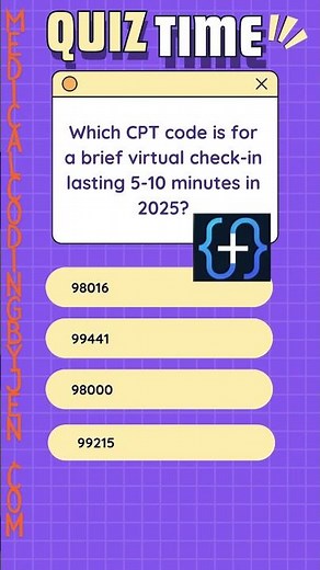 Do you know the new telemedicine cpt codes for 2025? ﻿#cpcexamtips ﻿#cpcexam #quiz #medicalcoder