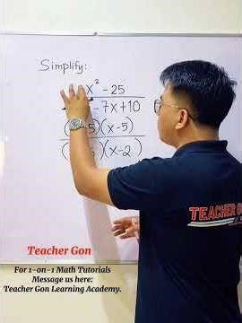 Simplifying Rational Algebraic Expressions #teachergon #rationalexpressions #algebra