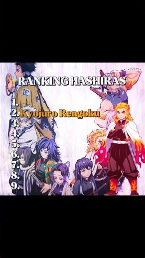 Ranking Hashira (my opinion)
