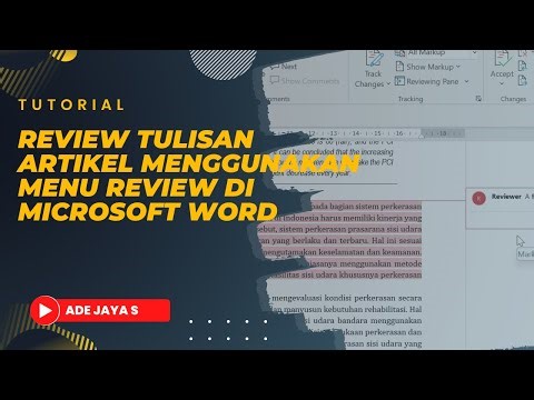 Tutorial - Review tulisan artikel menggunakan menu review di Microsoft Word
