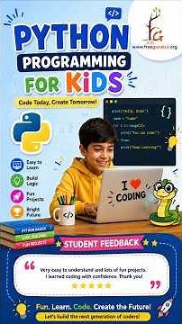 🐍 Python made fun for young minds! From basic concepts to exciting projects 👍