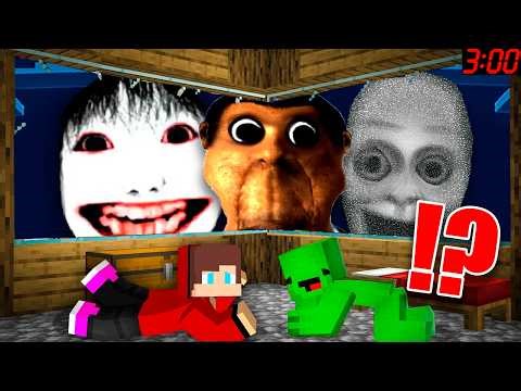 JJ and Mikey HIDE from Scary NEXTBOT in Minecraft Maizen