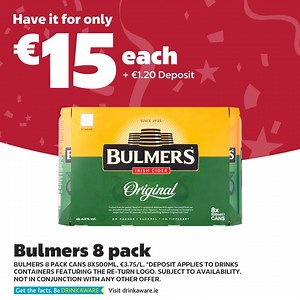 🎄 Festive Sip Alert! 🎄 Get your 8-pack of Bulmers for €15 at Circle K and celebrate the holiday season with friends. *Excludes Circle K Express *Only available in Circle K Off Licenses, visit circlek.ie for more information. #CircleK #Christmas | Circle K Ireland