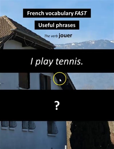 I play tennis / je... #french #frenchforbeginners #frenchvocabulary #frenchpronunciation