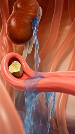 How Kidney Stones Form and Move | 3D Medical Animation #education #nephrology #science #shorts