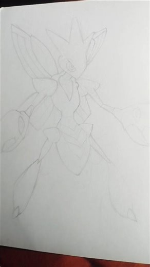 How To Draw Scissor ( Pokemon) #Short #pokemon #drawing #templedraws #phonk #pokeart #howtodraw