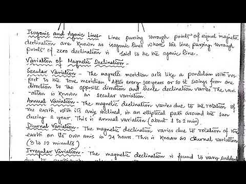#25 Isogonic and Agonic Lines, Variation in magnetic declination - Compass Surveying