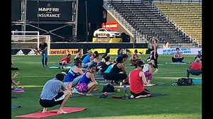 Fans pack MAPFRE Stadium for Yoga with the Crew night