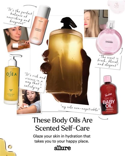 Allure Magazine on Instagram: "If you want to be that person who smells good all the time, a scented body oil is key to long-lasting fragrance. These multitasking body oils contain indulgent fragrance blends akin to your favorite perfume (albeit less concentrated) and moisture-replenishing, skin-nourishing benefits, courtesy of tested-and-true ingredients: hydrating hyaluronic acid, moisture-sealing jojoba oil, barrier-repairing squalane, and more. Tap the link in bio, our editors gush about the