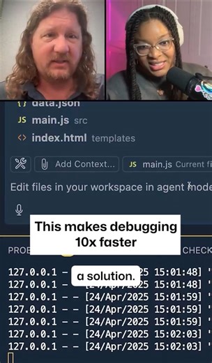 GitHub on Instagram: "Two Copilot tips to speed up your debugging: 1. Paste a screenshot of your error. 📸 2. Drag & drop files from anywhere (not just your project) to add context. 💡 Here are both in action. ▶️"