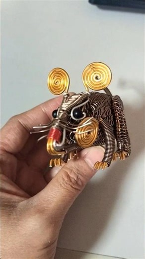 mouse wire sculpture handmade 🐭🐁