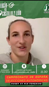¡Al habla Lea Ducher! 🎤 Nuestra canterana y actual jugadora del Universitario Sevilla CR, integrante de las Leonas XV y referente del rugby andaluz y español, nos anima a participar en el gran evento que se va a celebrar en el campo de rugby las Lagunillas (Jaén). No te pierdas el debut de la Selección Andaluza M19 Femenina y únete a la Grada. Gracias Lea, por tus palabras para la selección que empezó a verte brillar 💫 #jaénrugby @far_rugby @lea_ducher_ | JaénRugby
