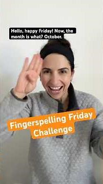 October Fingerspelling receptive practice !