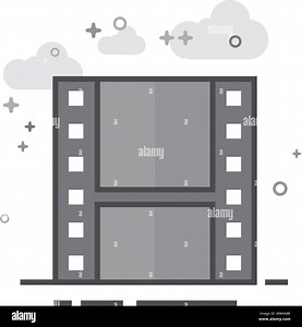 Video file format  icon in flat outlined grayscale style. Vector illustration Stock Vector Image & Art - Alamy