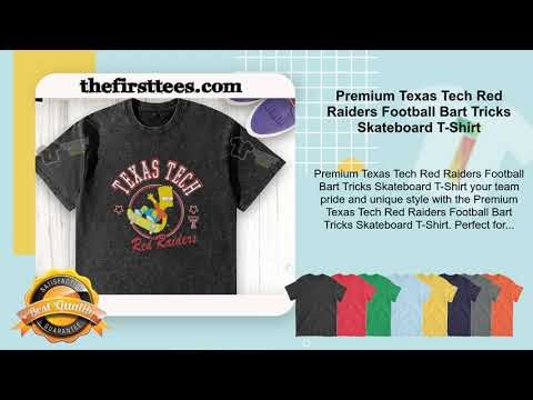 Premium Texas Tech Red Raiders Football Bart Tricks Skateboard T-Shirt