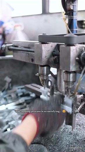 Threading Screws Like a Pro! 🔩 #cabinethandles #factory