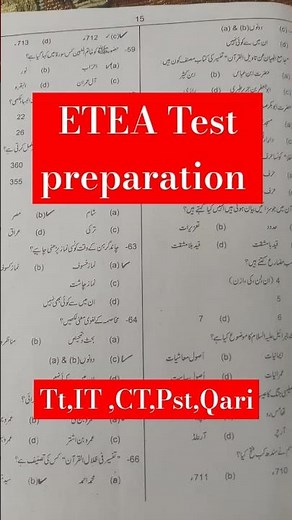 Part 7 | ETEA test preparation 2025 | Etea test syllabus | preparation for TT , IT , CT post #mcqs