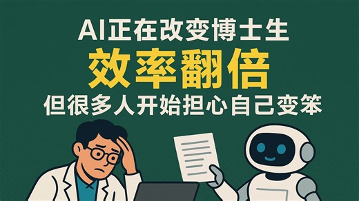 【给你讲Nature】AI正在改变博士生：效率翻倍，但很多人开始担心自己变笨