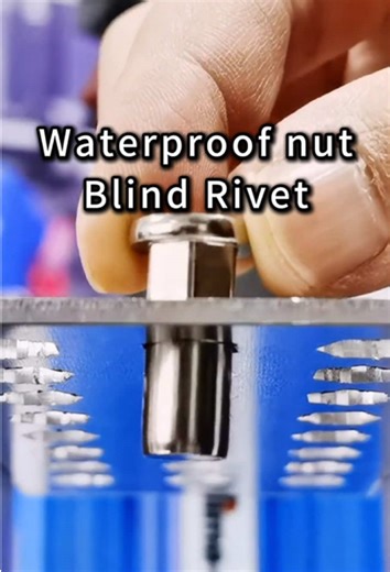 Waterproof rivet nut installation#rivetnut #tools #factory #tool #fastenersupplier #fasteners #screw #rivetgun #rivetnuts